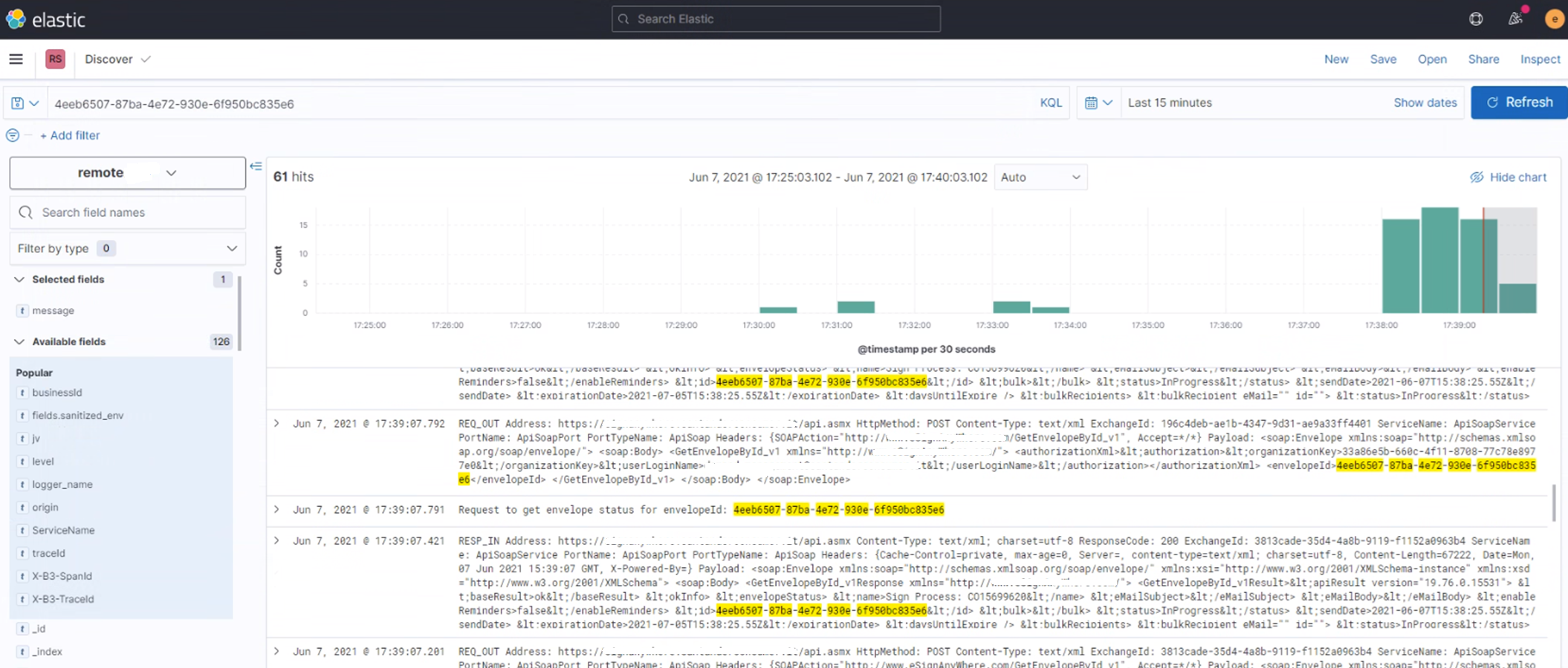 Discover: dettaglio log per analisi puntuale degli eventi